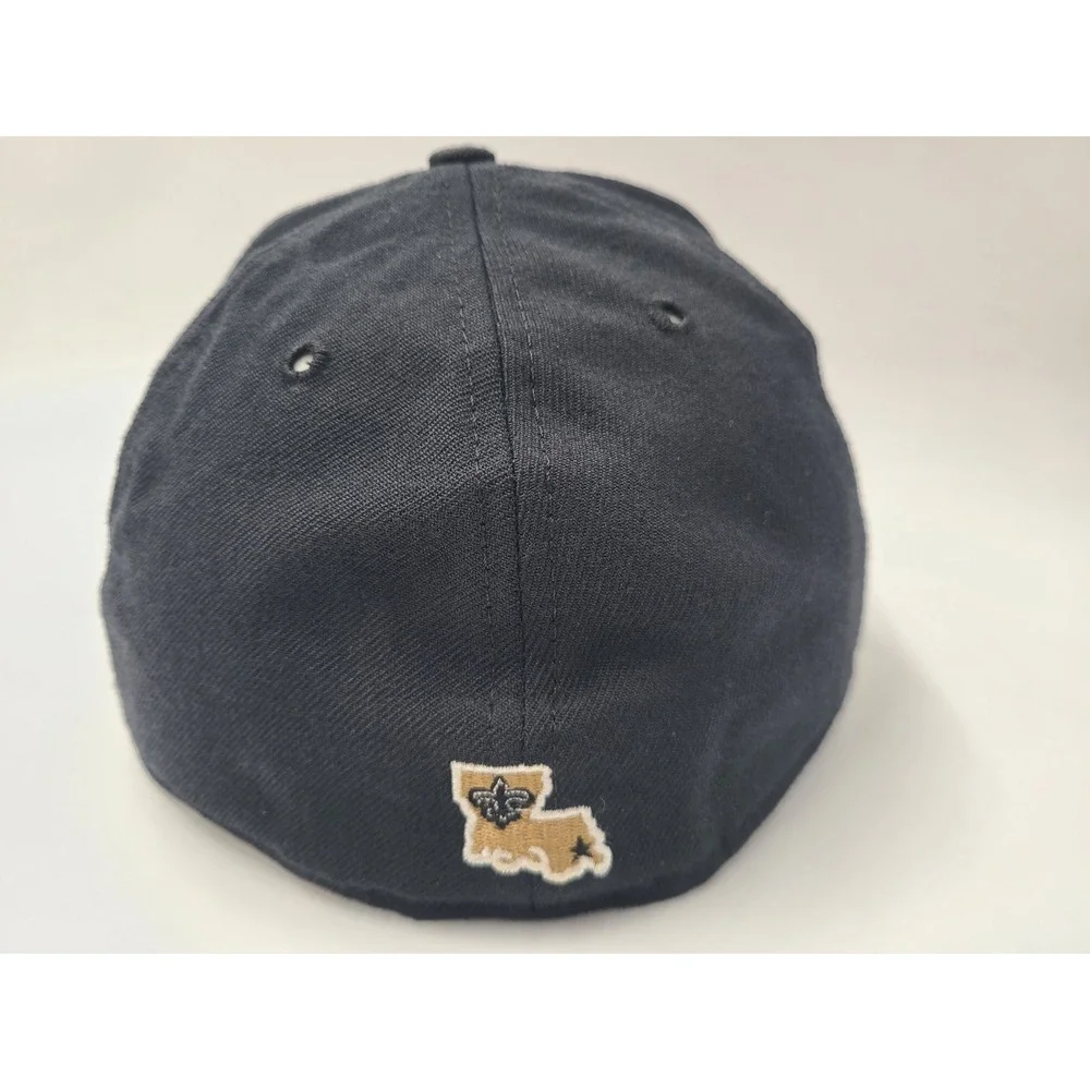 Vintage New Orleans Saints New Era 59Fifty Fitted 7 3/8 Hat‎ Cap Wool NFL Black